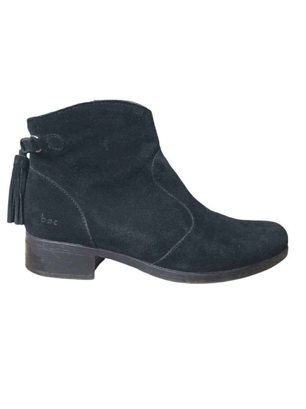 B.O.C Leather Upper Black Ankle Boots